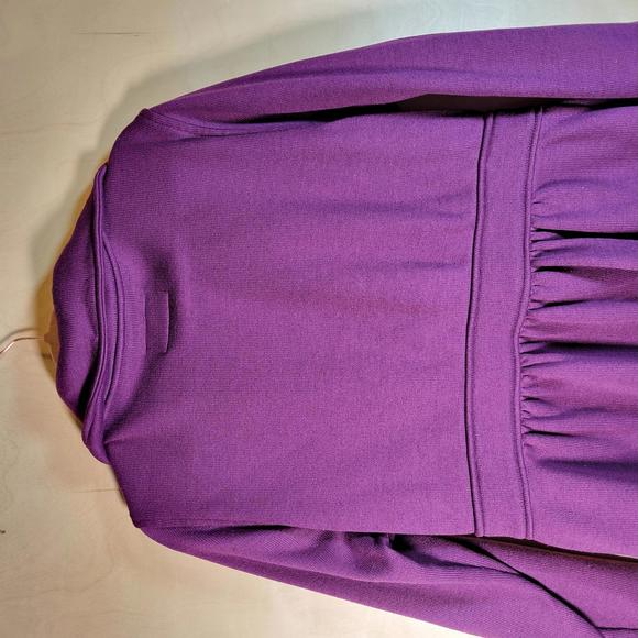 Metaphor Eggplant Purple Fleece Button Front Pockets Jacket Women Size L - Picture 7 of 10
